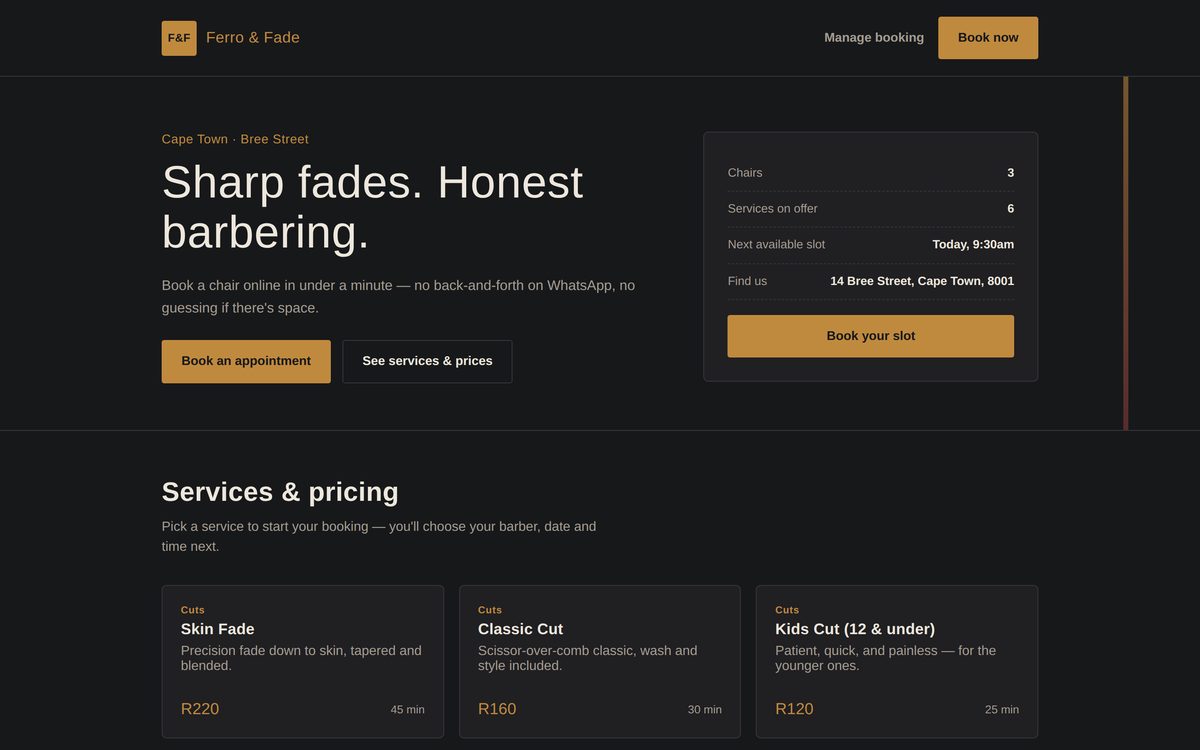 Business Booking System Growth desktop screenshot