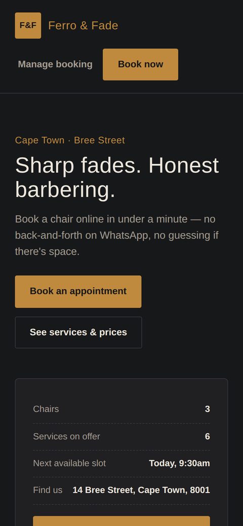 Business Booking System Growth mobile screenshot