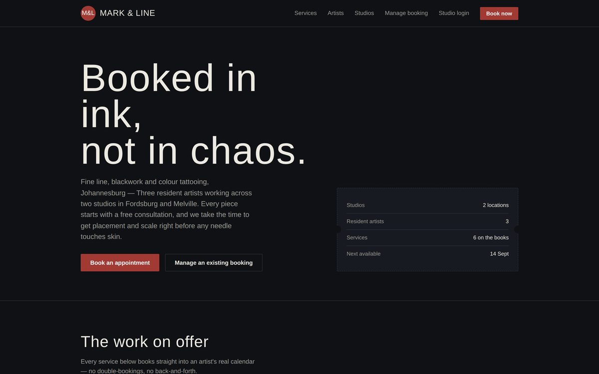 Business Booking System Premium desktop screenshot