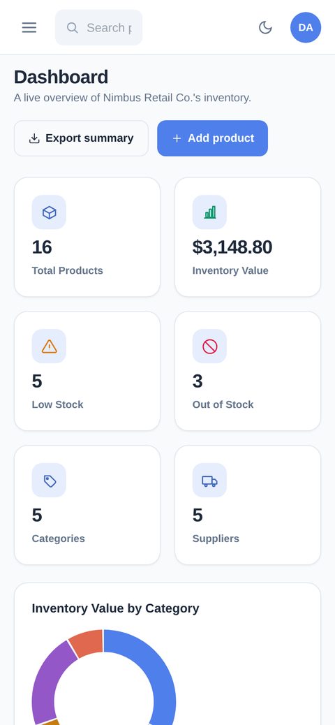 Business Inventory Tracker Premium mobile screenshot
