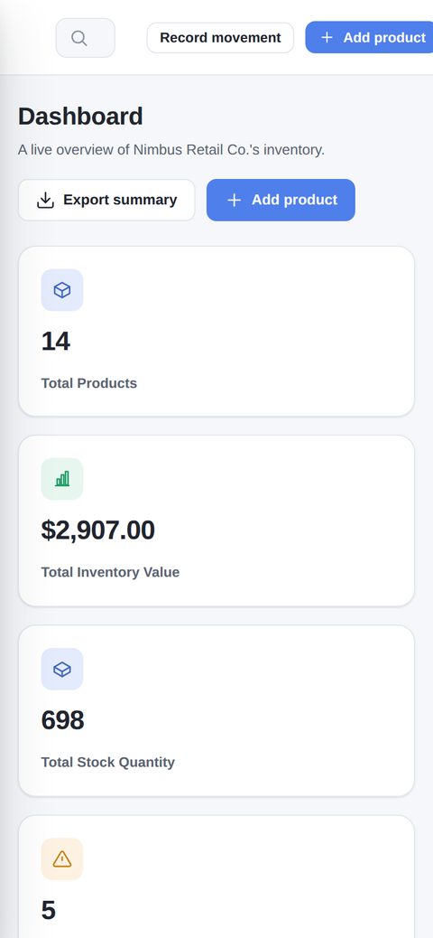 Business Inventory Tracker Standard mobile screenshot